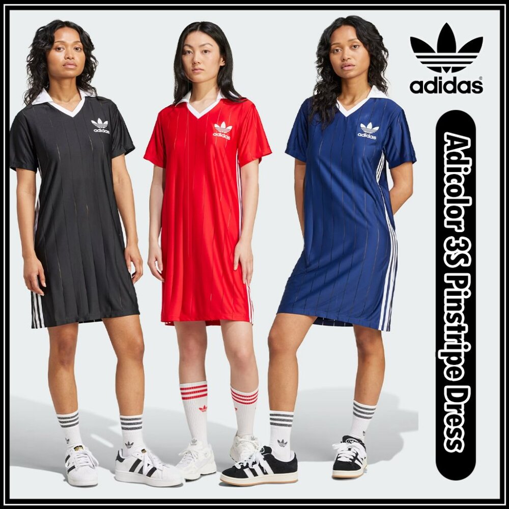 Adidas 3 Stripe Pinstripe Dress. Brand New. Womens Size: Medium.